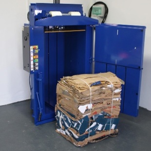 Vertical Cardboard Balers Strapping
